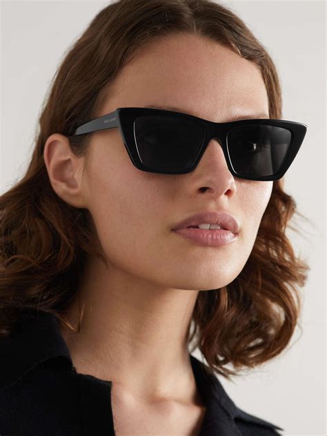 saint laurent eyewear mica cat-eye acetate sunglasses